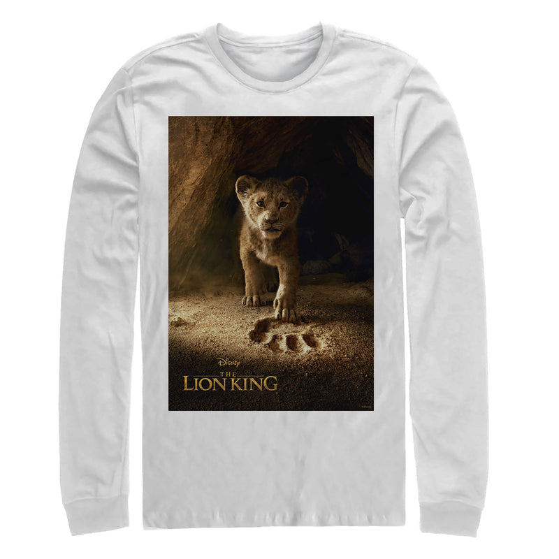 Men's Lion King Simba Paw Movie Poster Long Sleeve Shirt
