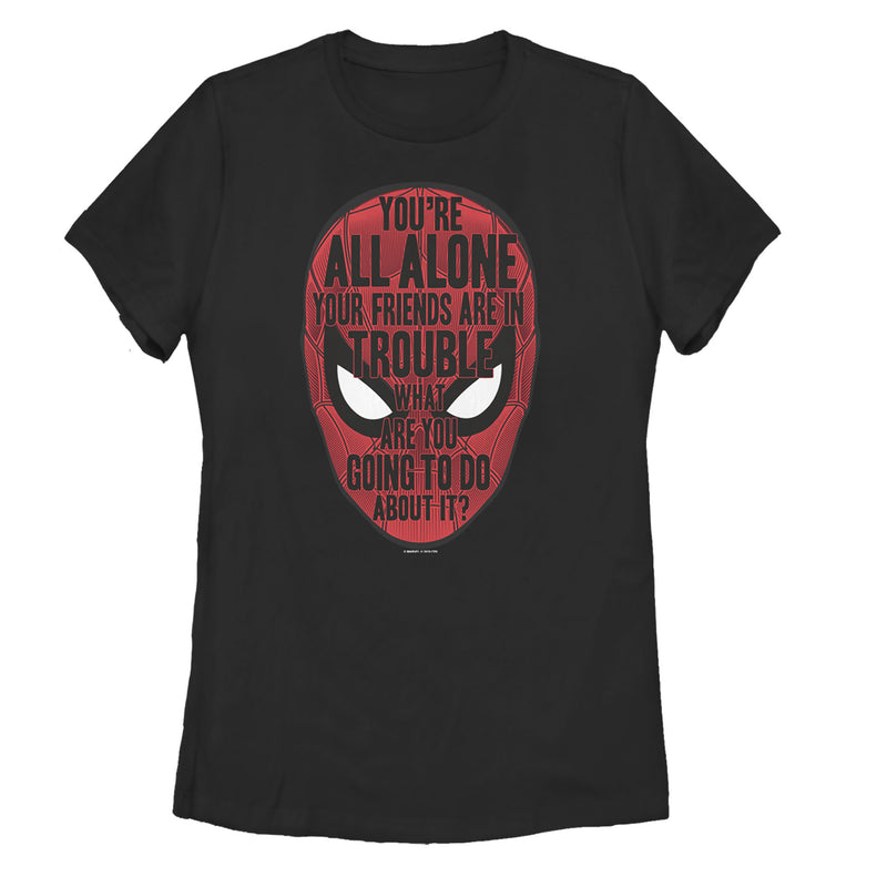 Women's Marvel Spider-Man: Far From Home Alone Quote T-Shirt