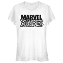 Junior's Marvel Zombies Gray Grayscale Logo T-Shirt