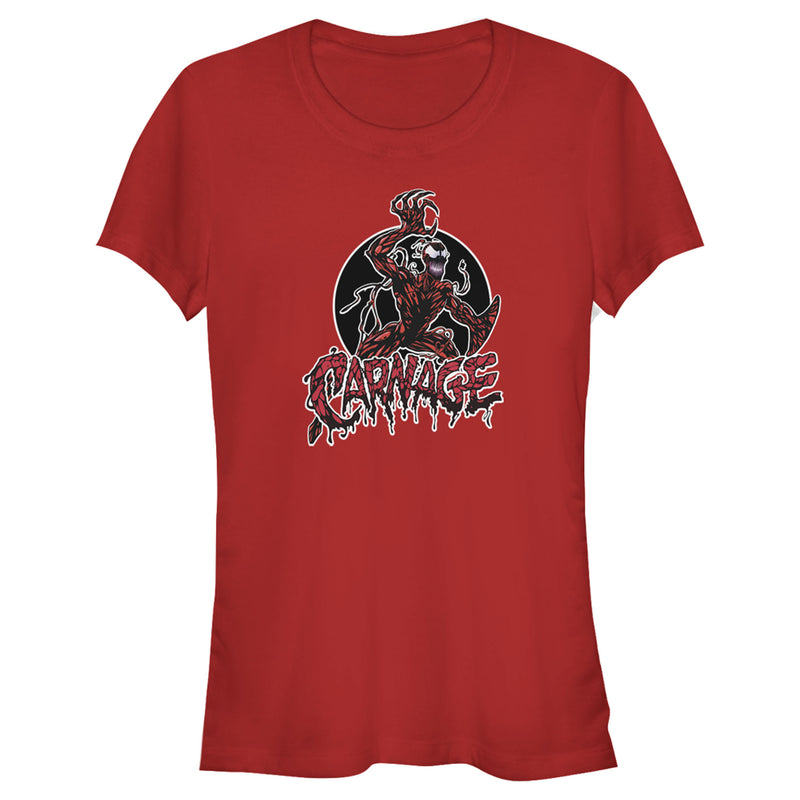 Junior's Marvel Venom Carnage Circle T-Shirt