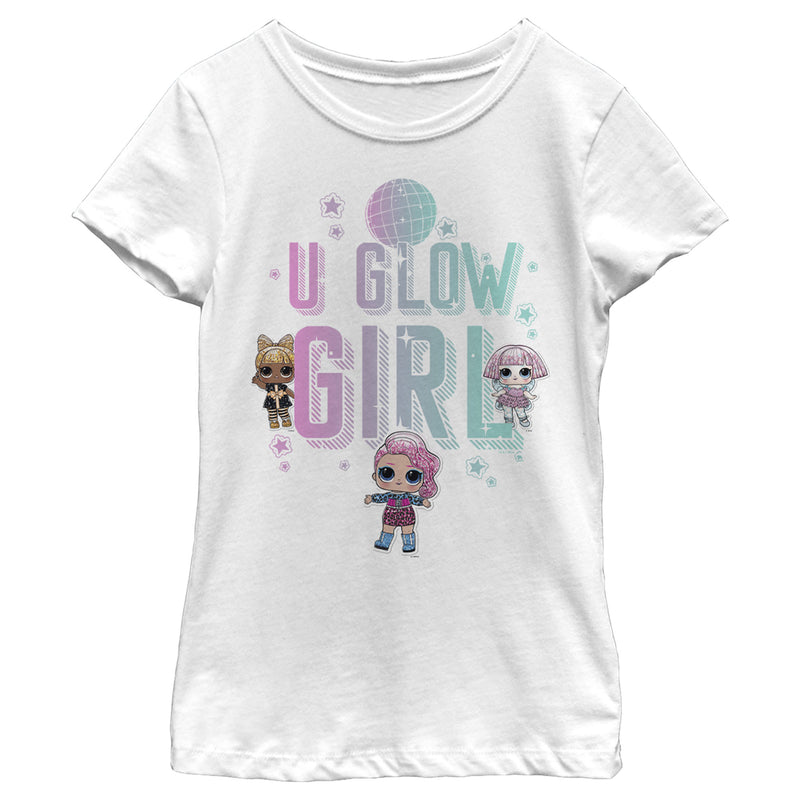 Girl's L.O.L Surprise U Glow Girl Disco T-Shirt