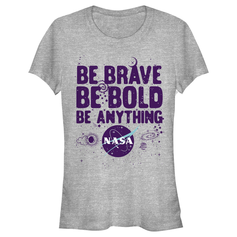 Junior's NASA Be Be Bold Be Anything Space Doodles T-Shirt