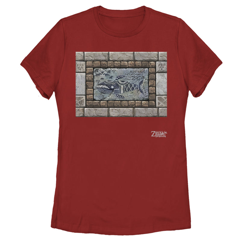Women's Nintendo Legend of Zelda Link's Awakening Whale Stone Tablet T-Shirt