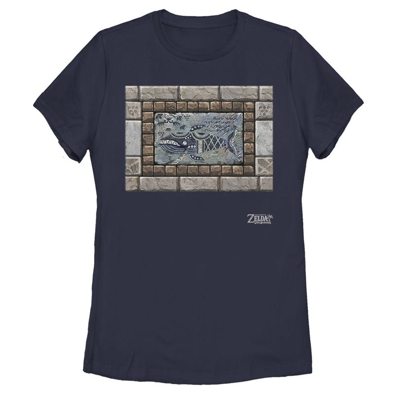 Women's Nintendo Legend of Zelda Link's Awakening Whale Stone Tablet T-Shirt