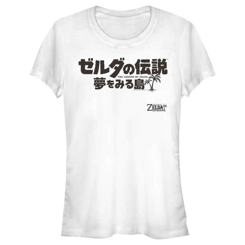 Junior's Nintendo Legend of Zelda Link's Awakening Japanese Character Logo T-Shirt