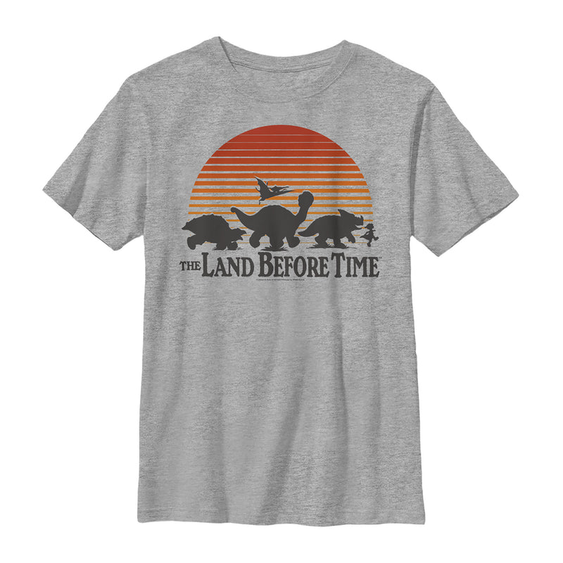 Boy's The Land Before Time Retro Friend Silhouette T-Shirt