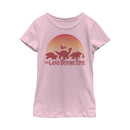 Girl's The Land Before Time Retro Sunset Silhouette T-Shirt
