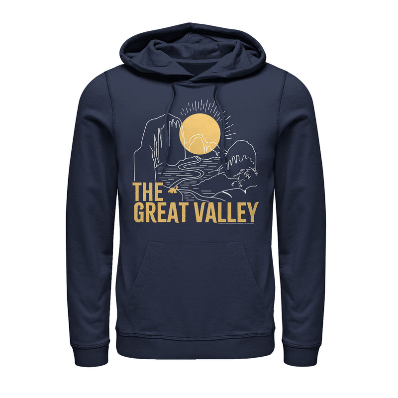 Men's The Land Before Time Great Valley Outline Pull Over Hoodie