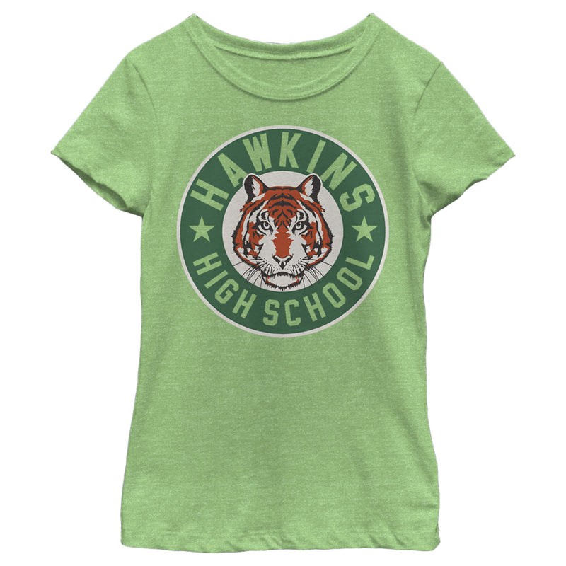 Girl's Stranger Things Hawkins High School Tiger Mascot T-Shirt
