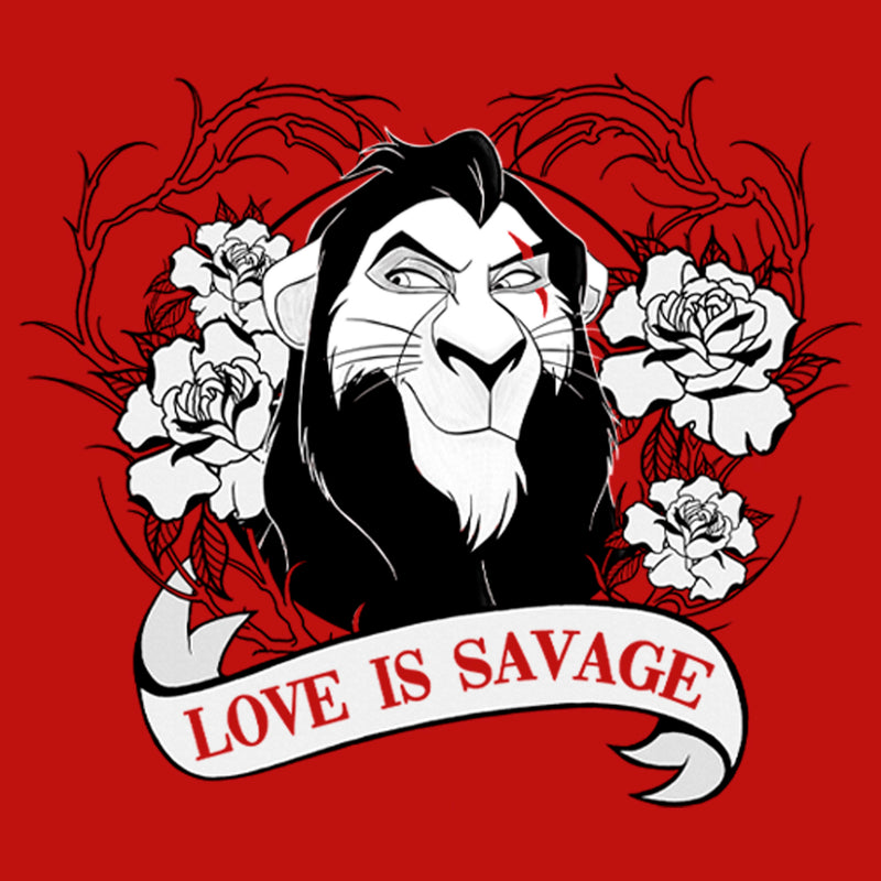 Junior's Lion King Scar Valentine's Day Love is Savage T-Shirt