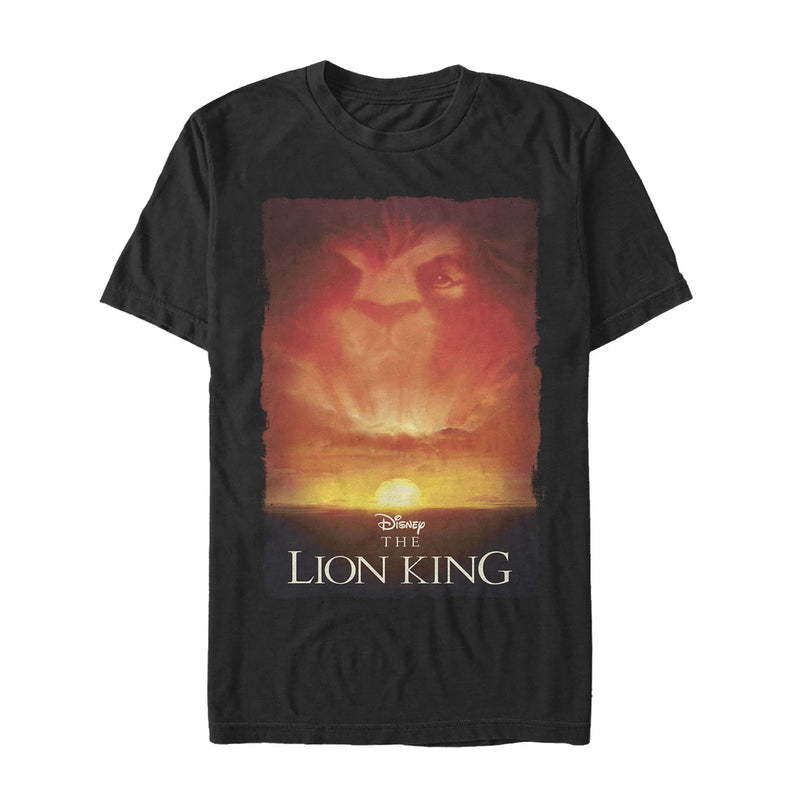 Men's Lion King Sunset Poster T-Shirt