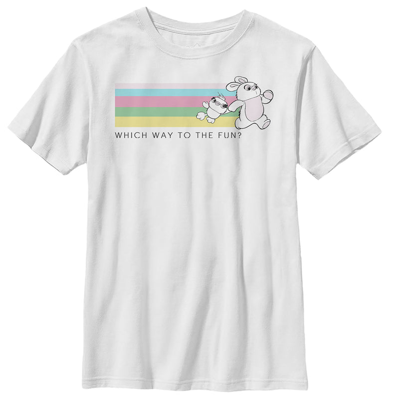 Boy's Toy Story Ducky & Bunny Fun Rainbow Race T-Shirt
