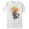 Men's Star Wars: The Mandalorian The Child and Mando Walking Sunset T-Shirt