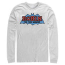 Men's Batman Logo Boy Wonder Robin Long Sleeve Shirt