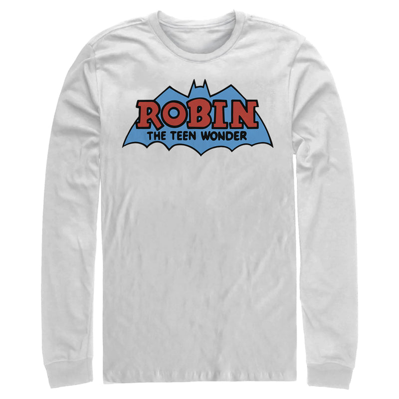 Men's Batman Logo Boy Wonder Robin Long Sleeve Shirt