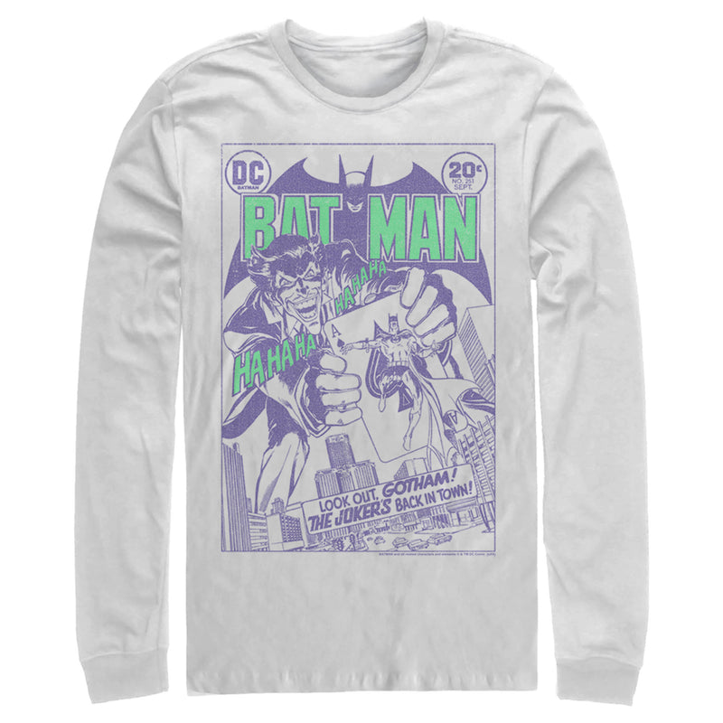 Men's Batman Joker Back in Town Long Sleeve Shirt