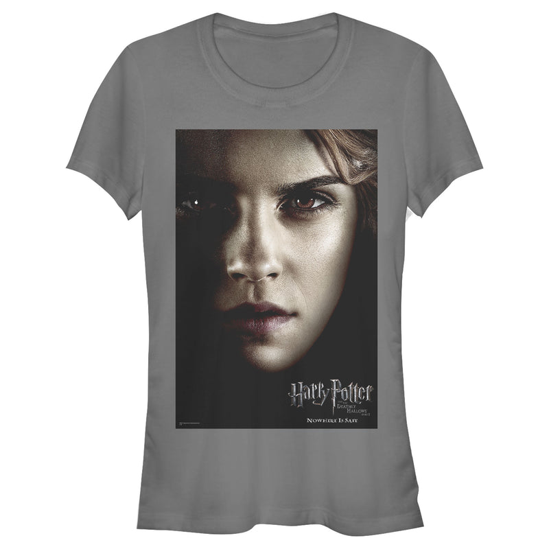 Junior's Harry Potter Deathly Hallows Hermione Character Poster T-Shirt