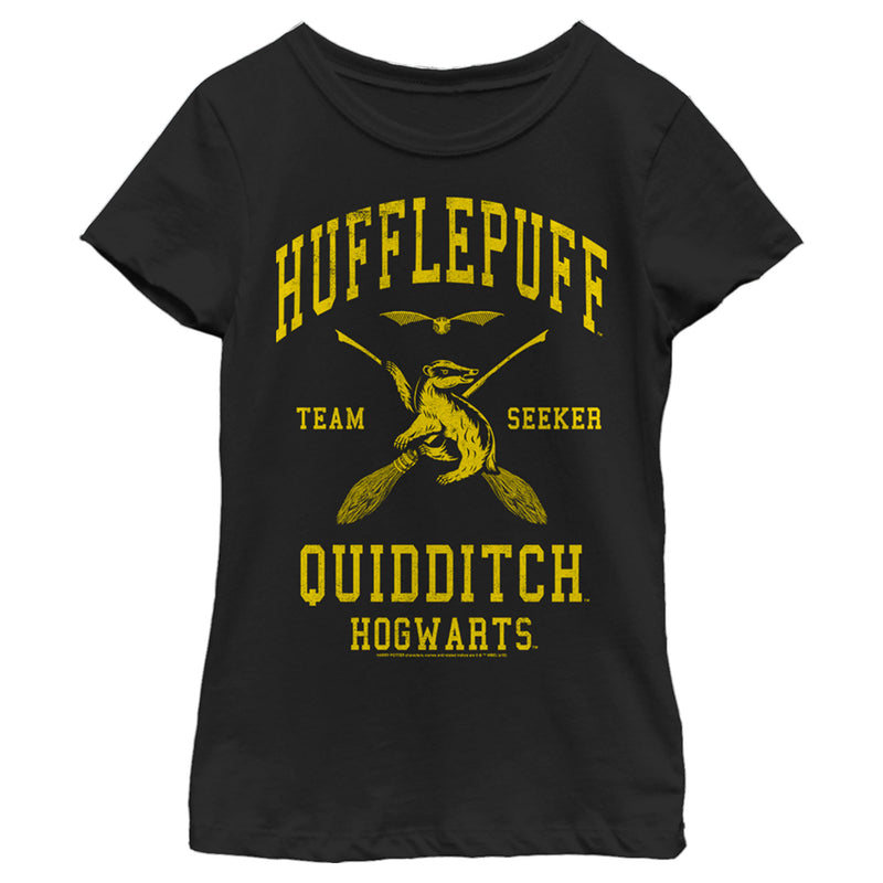 Girl's Harry Potter Hufflepuff Quidditch Seeker T-Shirt