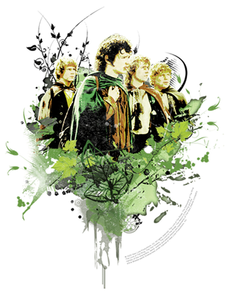 Men's The Lord of the Rings Fellowship of the Ring Hobbit Paint Splatter T-Shirt