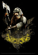 Men's The Lord of the Rings Fellowship of the Ring Gimli Paint Splatter T-Shirt