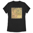 Women's The Lord of the Rings Fellowship of the Ring Map of Middle Earth T-Shirt