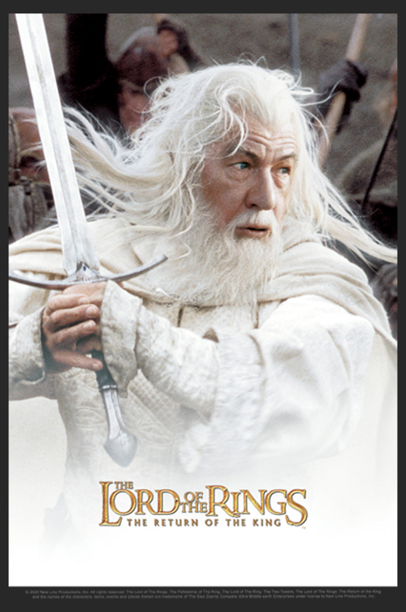 Women's The Lord of the Rings Return of the King Gandalf Movie Poster T-Shirt