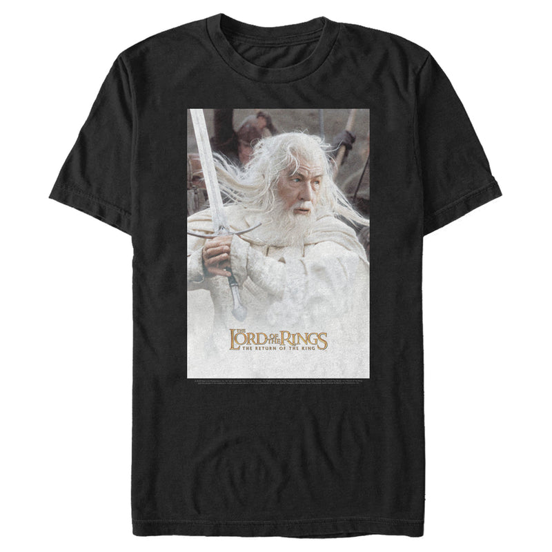 Men's The Lord of the Rings Return of the King Gandalf Movie Poster T-Shirt