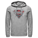 Men's Superman Logo Grunge Pull Over Hoodie