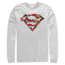 Men's Superman Logo Puzzle Long Sleeve Shirt