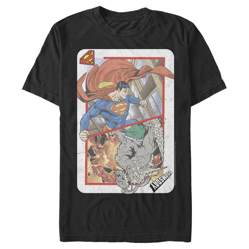 Men's Superman Super Doom Playing Card T-Shirt