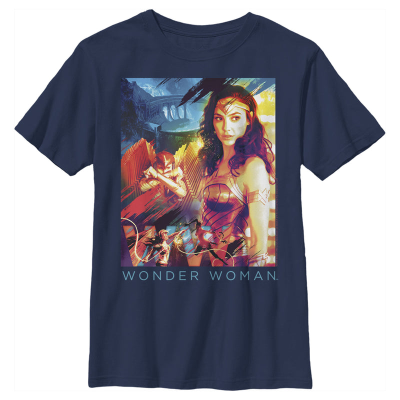 Boy's Wonder Woman 1984 Movie Collage T-Shirt