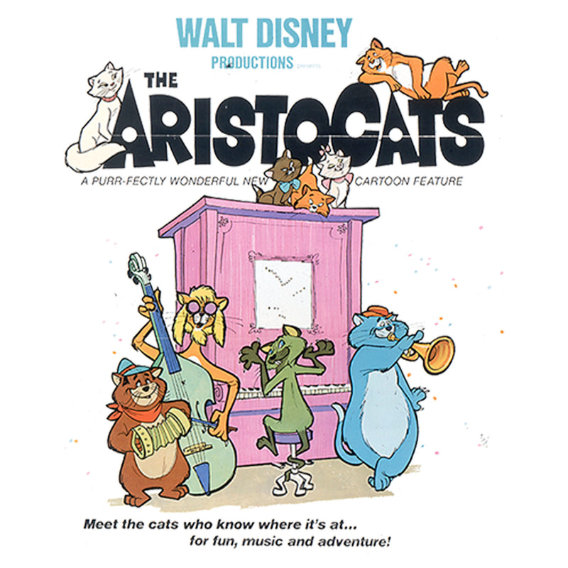Junior's Aristocats Movie Poster Meet The Cats T-Shirt