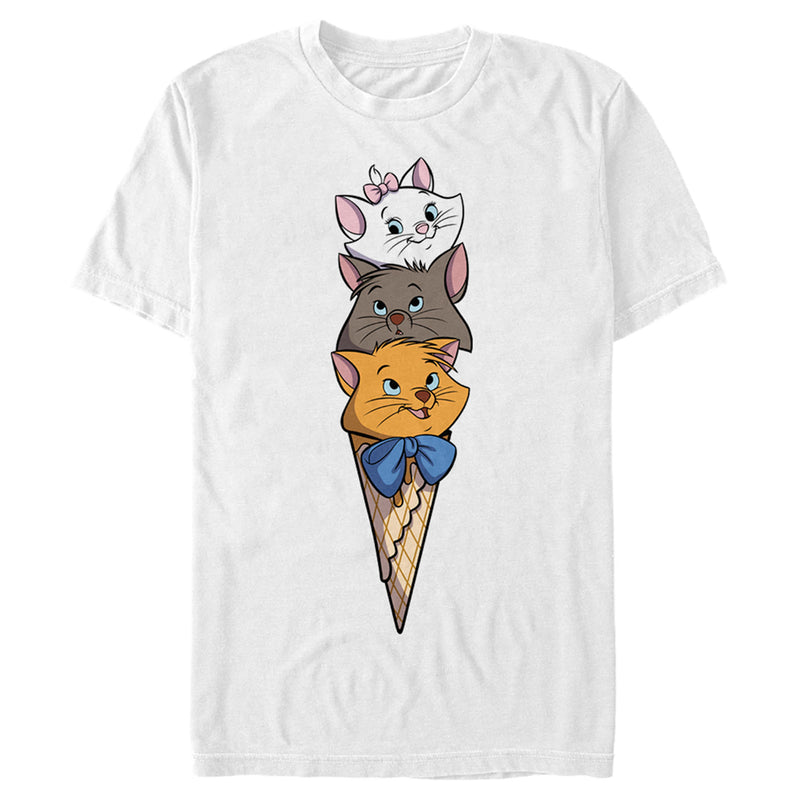Men's Aristocats Triple Scoop Kittens T-Shirt
