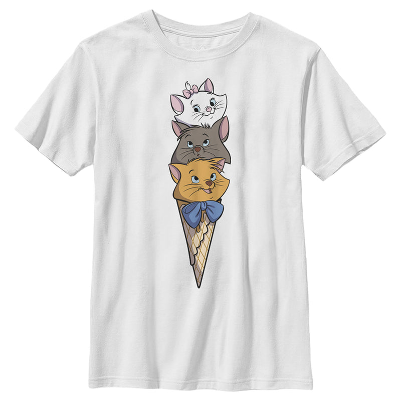 Boy's Aristocats Triple Scoop Kittens T-Shirt