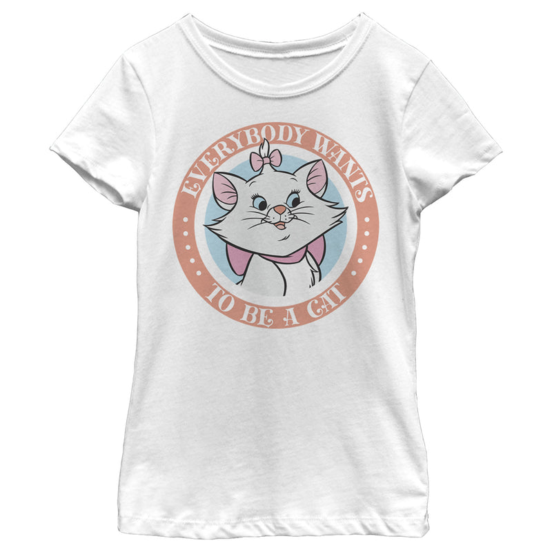 Girl's Aristocats Marie Everybody Wants To Be A Cat T-Shirt
