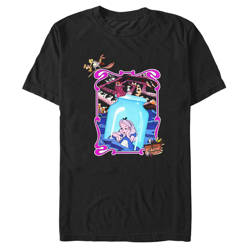 Men's Alice in Wonderland Alice In Bottle Mirror Poster T-Shirt