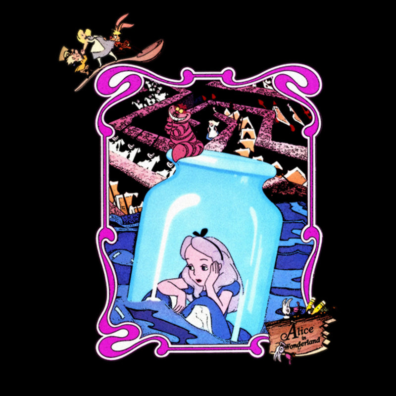 Men's Alice in Wonderland Alice In Bottle Mirror Poster T-Shirt