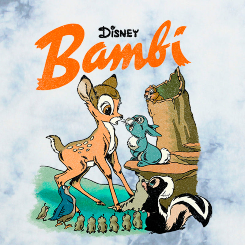 Junior's Bambi Retro Color Poster T-Shirt