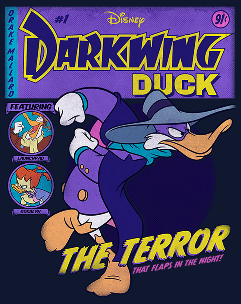 Junior's Darkwing Duck Comic Cover Cowl Neck Sweatshirt