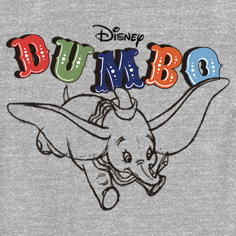 Toddler's Dumbo Soaring Elephant Retro Logo T-Shirt