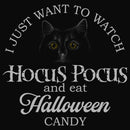 Junior's Hocus Pocus Just Want to Eat Halloween Candy Cowl Neck Sweatshirt