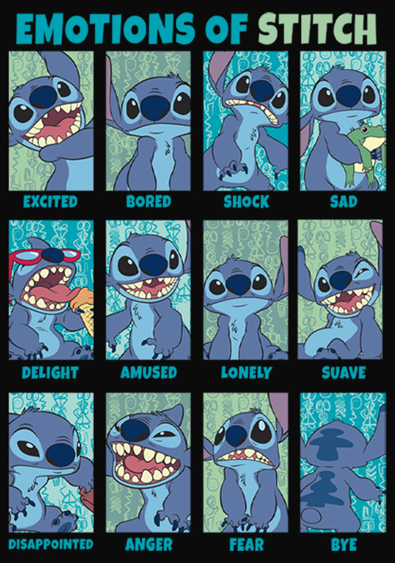 Junior's Lilo & Stitch Emotions of 626 Cowl Neck Sweatshirt