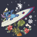 Women's Lilo & Stitch Surfing Tropical Jungle Waves 2002 T-Shirt
