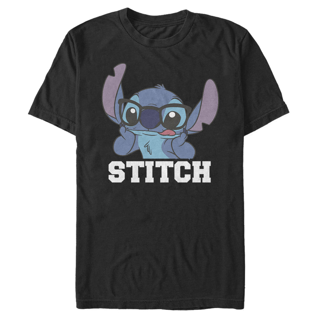 Men's Lilo & Stitch With Silly Black Glasses, Reading Time T-Shirt 