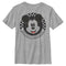 Boy's Mickey & Friends Checkered Mickey Mouse Portrait T-Shirt