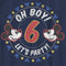 Boy's Mickey & Friends 6th Birthday Oh Boy Let's Party Mickey T-Shirt