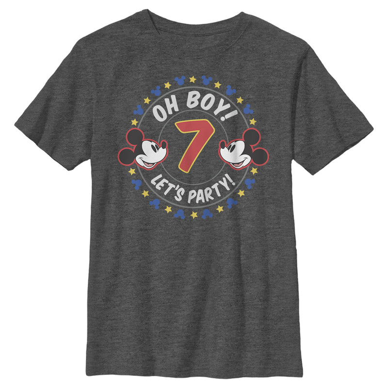 Boy's Mickey & Friends 7th Birthday Let's Party T-Shirt