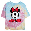 Junior's Mickey & Friends Retro Minnie Mouse Big Face T-Shirt