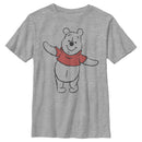 Boy's Winnie the Pooh Bear Sketch With Red Shirt T-Shirt