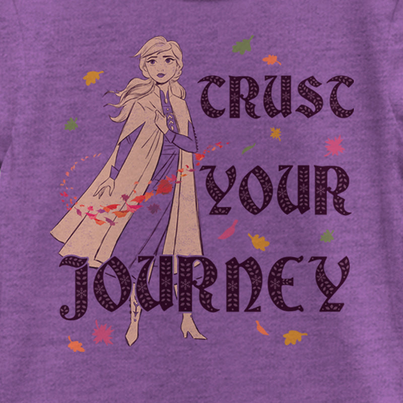 Girl's Frozen 2 Frozen 2 Anna Trust Your Journey Pattern Fill T-Shirt
